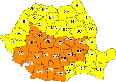 Avertizarea de cod galben de ploi pentru județul Bihor continuă și astăzi!