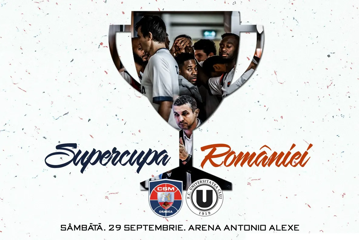 CSM CSU Oradea și U BT Cluj-Napoca își dispută supercupa României la Oradea