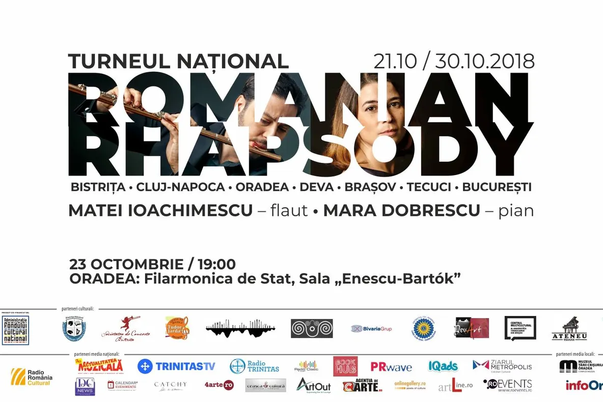 Romanian Rhapsody îi aduce la Oradea pe Matei Ioachimescu și Mara Dobrescu