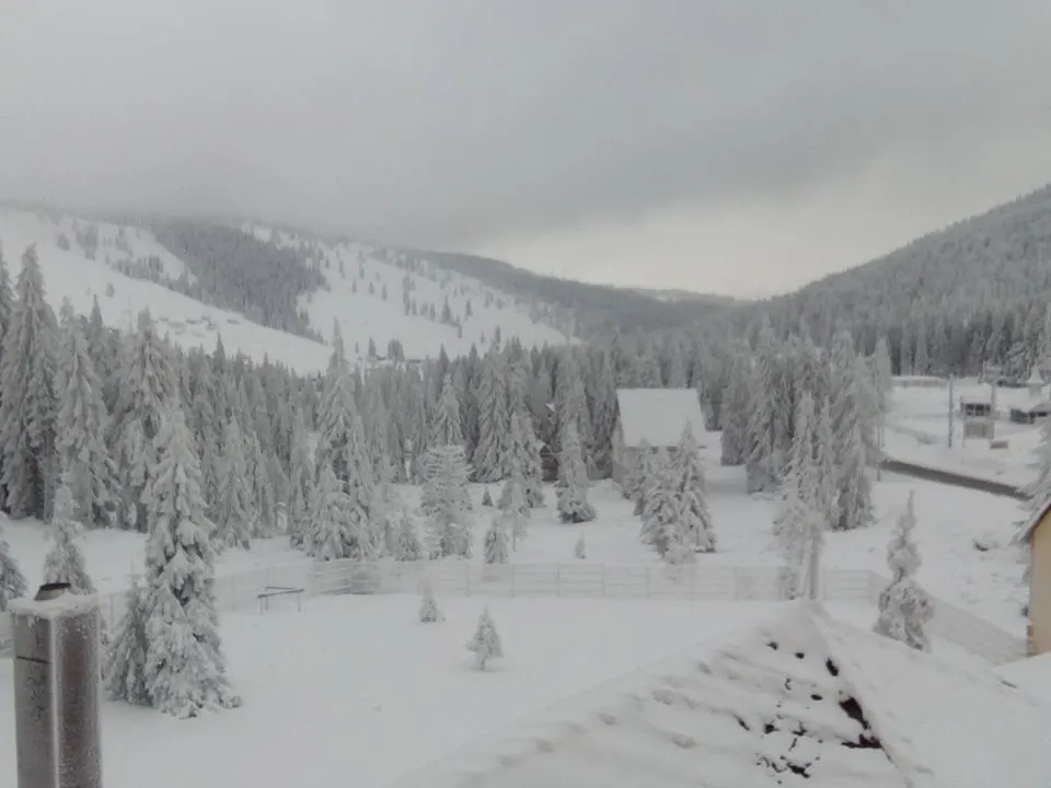 Stațiunea Vârtop este îngropată în nămeți. O avalanșă a blocat și DN75.