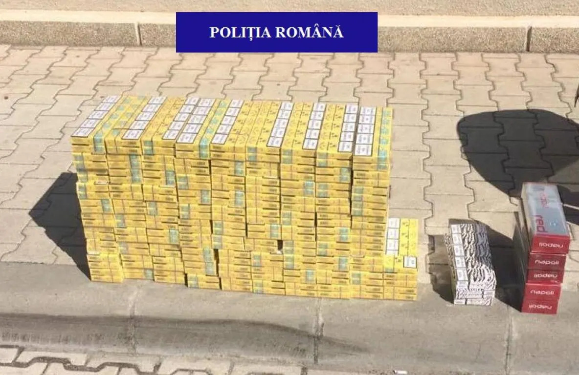 Țigarate nemarcate legal confiscate de polițiștii Orădeni
