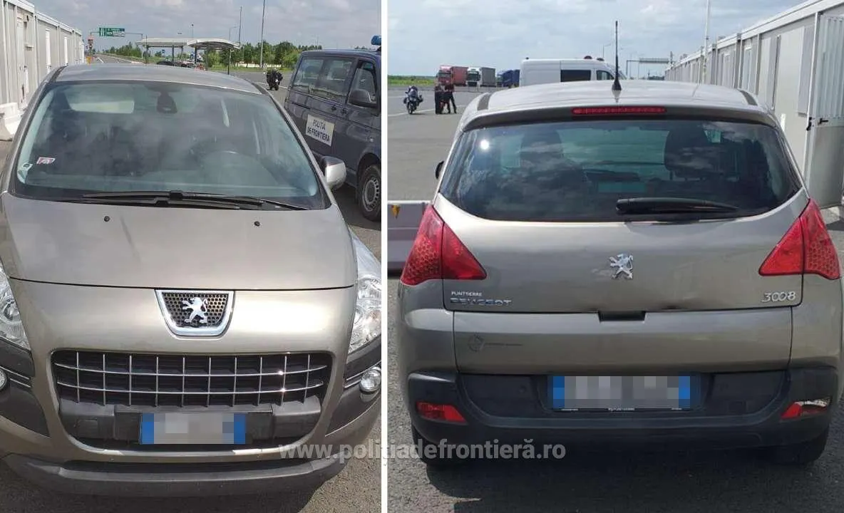Autoturism căutat de autorităţile din Italia, depistat de poliţiştii de frontieră de la P.T.F. Nădlac II
