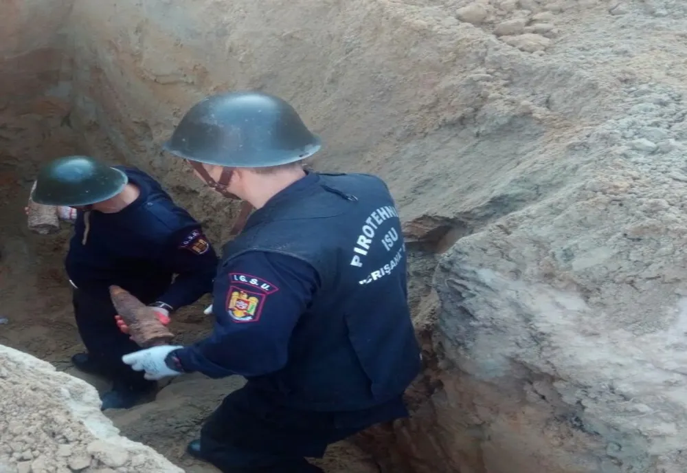 Proiectil de 152 mm descoperit în Girișu de Criș