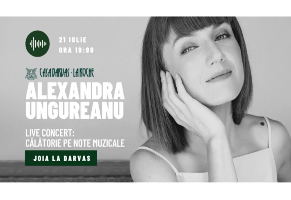 Alexandra Ungureanu va concerta joi în grădina Casei Darvas