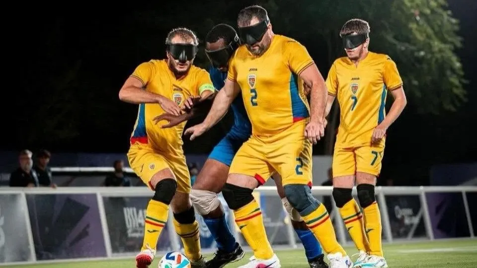 România întâlnește Germania la Campionatul European de fotbal pentru nevăzători