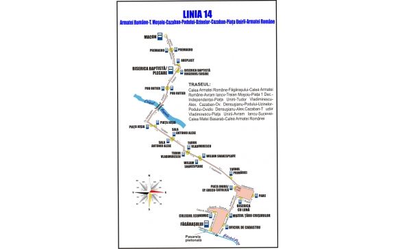 S-a anunțat traseul liniei de autobuz 14 începând cu 10 august 2018