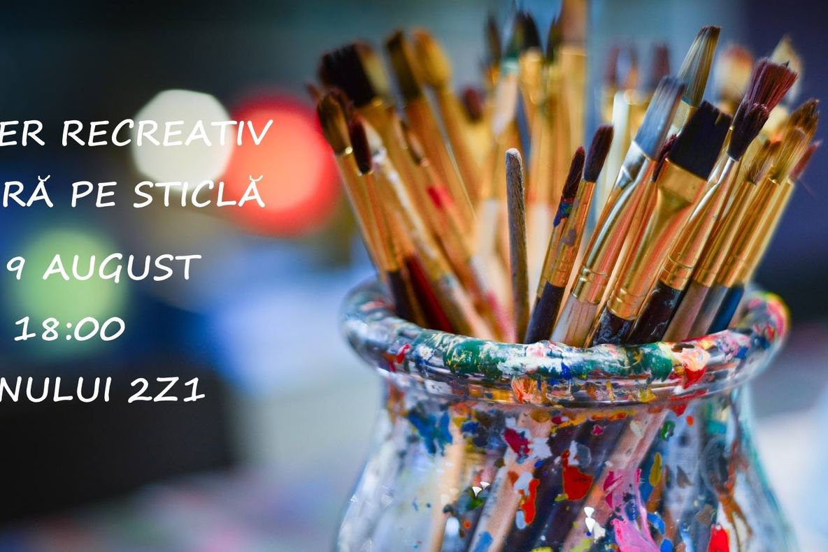 Atelier recreativ de pictură pe sticlă