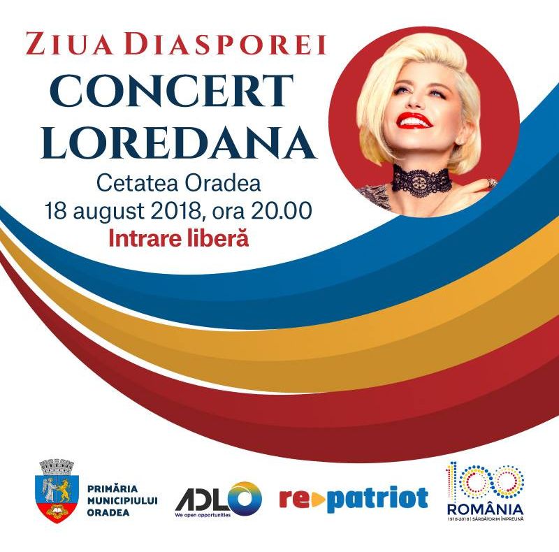 Ziua Diasporei sărbătorită la Oradea cu un concert Loredana