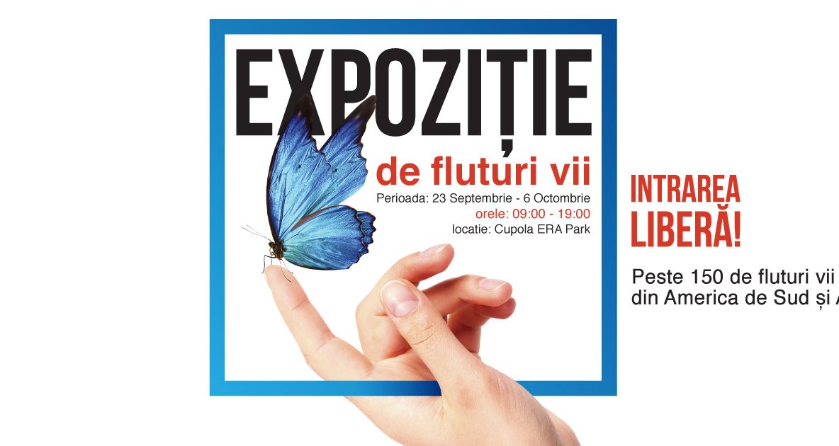 Expoziție de fluturi vii la Era Park