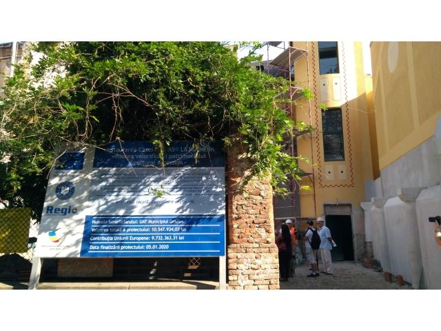 Lucrările avansează în cadrul proiectului de reabilitare a Casei Darvas-La Roche
