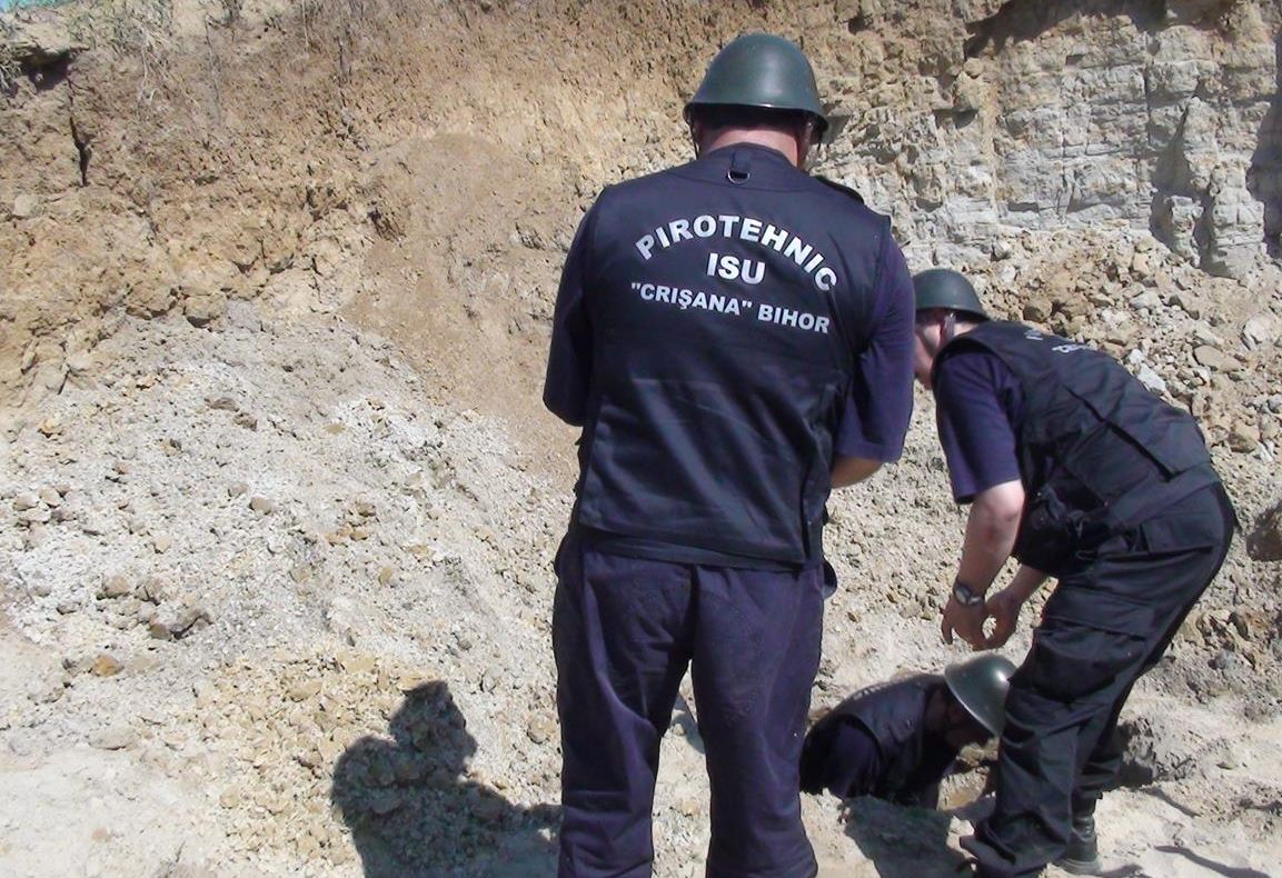 Trei proiectile neexplodate din cel de al II-lea Razbi Mondial găsite îm județul Bihor