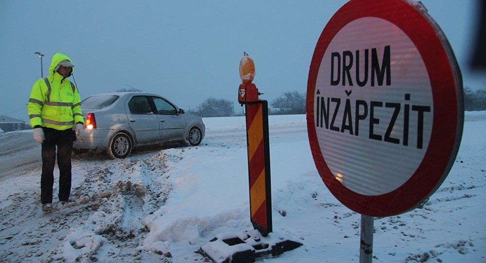 DN 75 a fost închis din cauza riscului de avalanșe