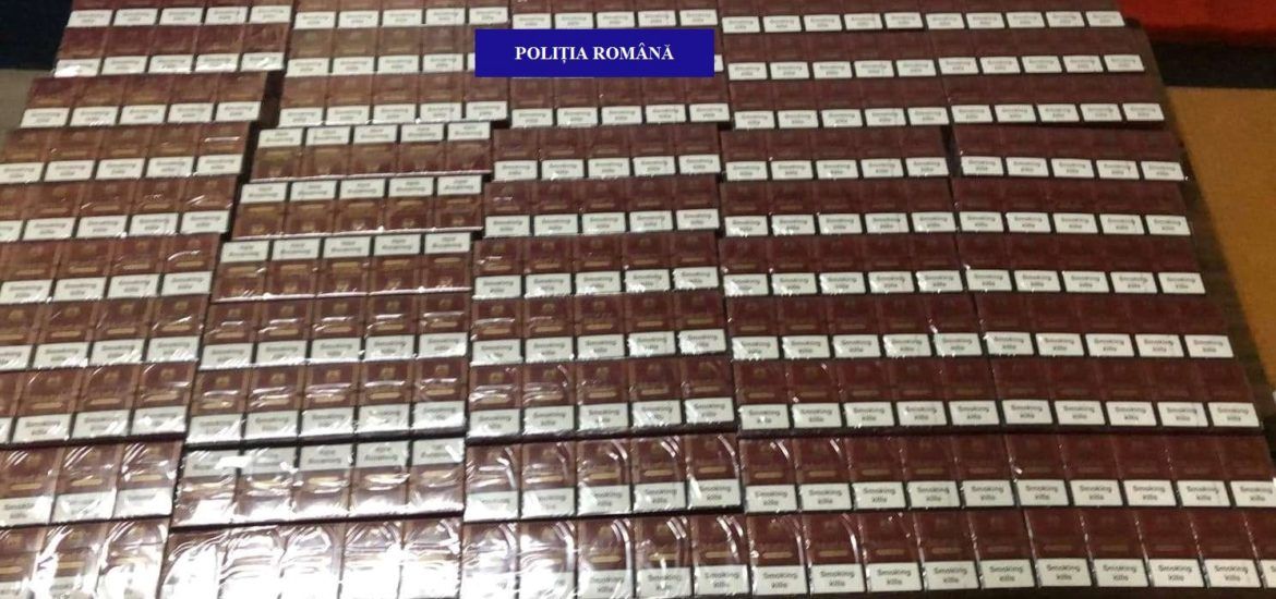 Țigarete nemarcate, confiscate de polițiștii orădeni.