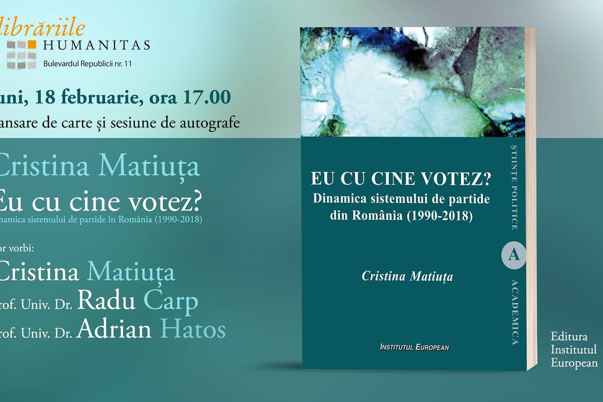 „Eu cu cine votez?” | Lansare de carte la Librăria Humanitas