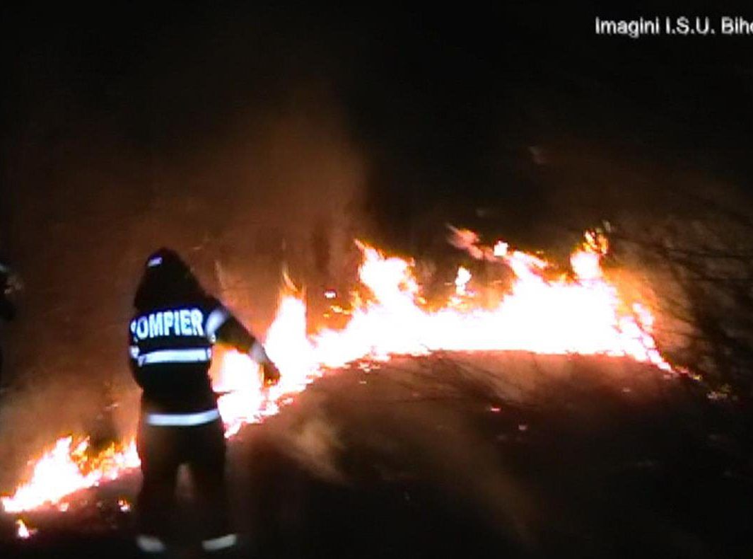 3 incendii de vegetație uscată produse în interval de 10 ore.
