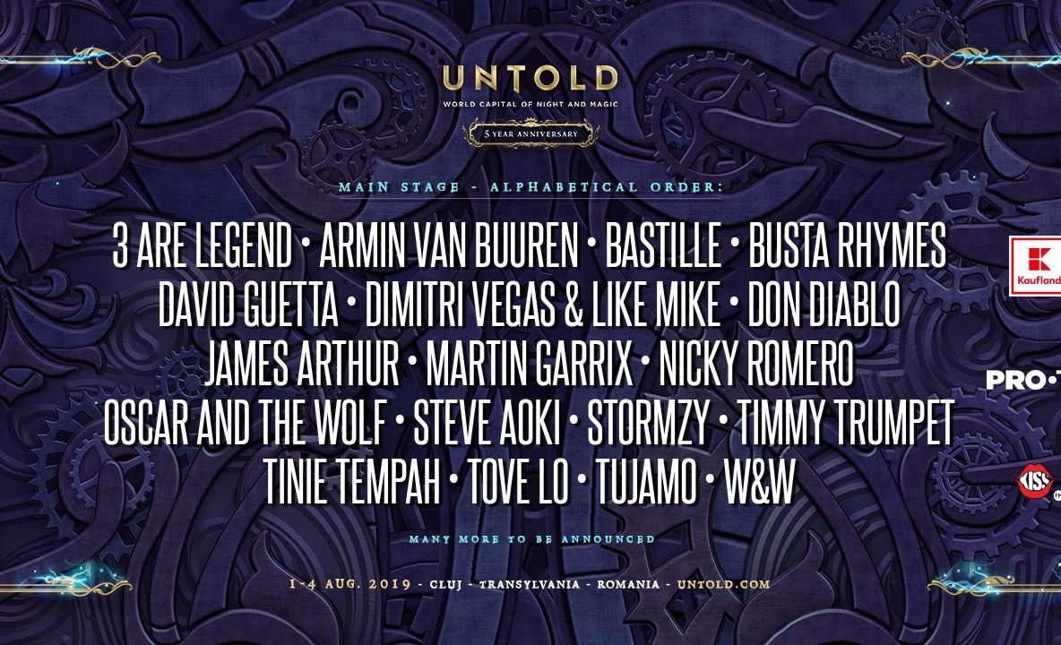 Continuă surprizele în line-up-ul UNTOLD 2019