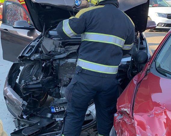 Intervenție la un accident rutier produs pe Șoseaua Borșului din Oradea
