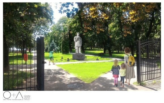 Pregătiri pentru reamplasarea statuii lui Emanuil Gojdu în Parcul 1 Decembrie
