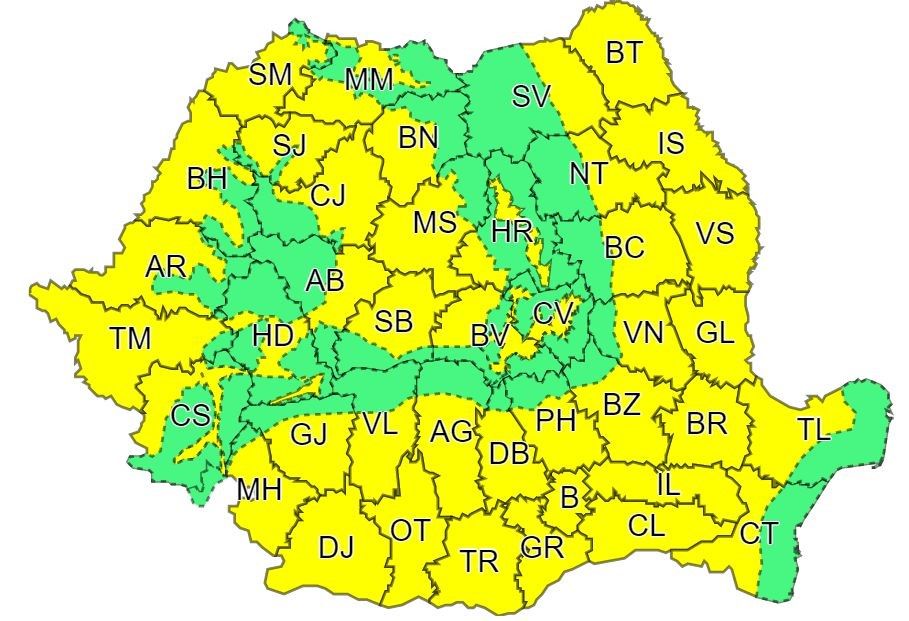 ANM a emis cod galben de caniculă în județul Bihor