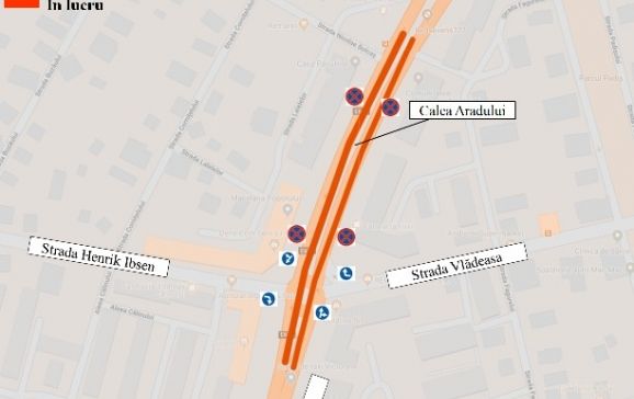 Se restricționează circulația pe Calea Aradului, pentru lucrările de extindere a liniei de tramvai