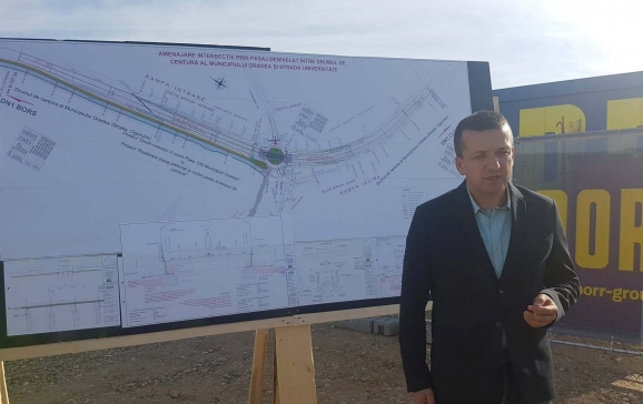 Încep lucrările pentru amenajarea intersecției prin pasaj denivelat între drumul de centură al municipiului Oradea șI strada Universității