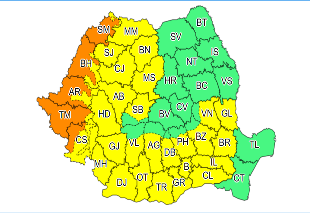 CANICULĂ în județele din vestul țării! Meteorologii au emis COD PORTOCALIU