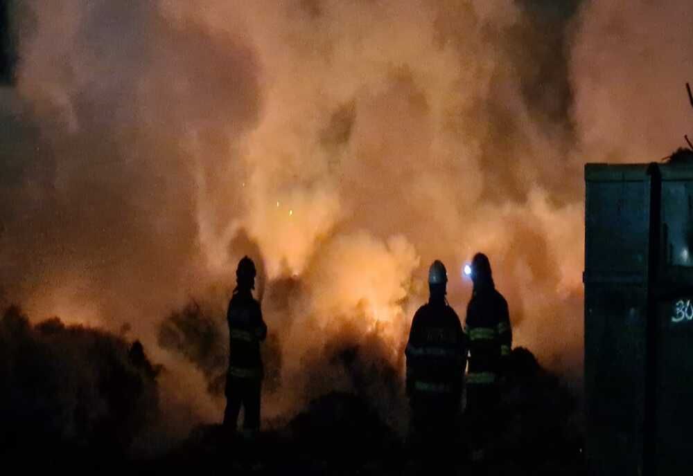 O țigară aruncată aiurea a provocat un incendiu violent în Cimitirul municipal din Oradea! Cinci ore s-au luptat pompierii cu flăcările