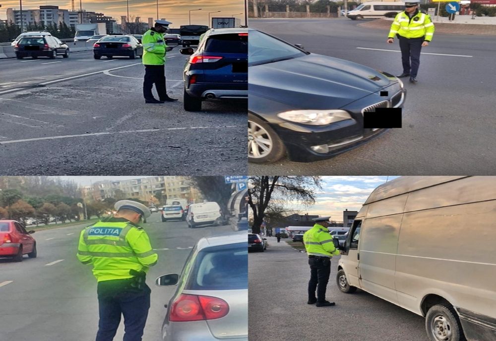 Peste 160 de sancțiuni aplicate și 20 de permise reținute de polițiștii bihoreni în doar două ore de acțiune în trafic, în Oradea