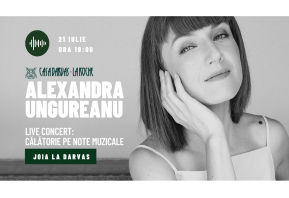 Alexandra Ungureanu va concerta joi în grădina Casei Darvas