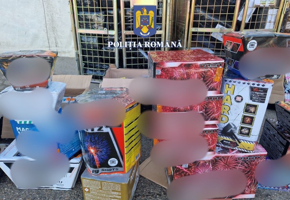 Oradea: Peste 2.700 de kilograme de petarde, baterii de artificii și rachete au fost confiscate (FOTO)