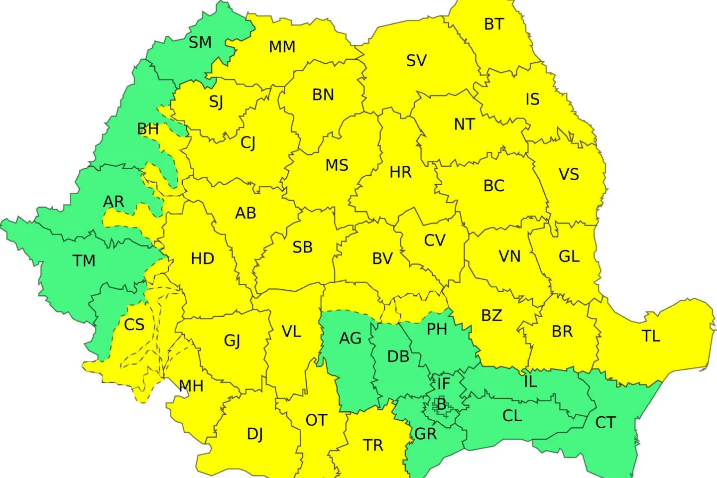 COD GALBEN de vânt puternic și vijelii! Recomandările autorităților!