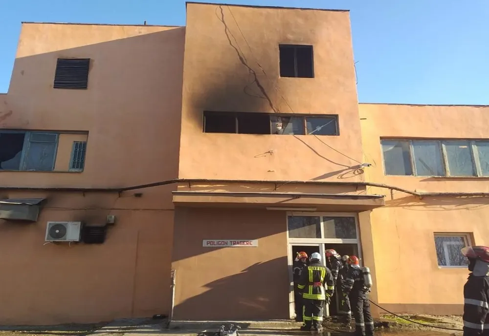 Incendiu la un poligon de tragere din Oradea