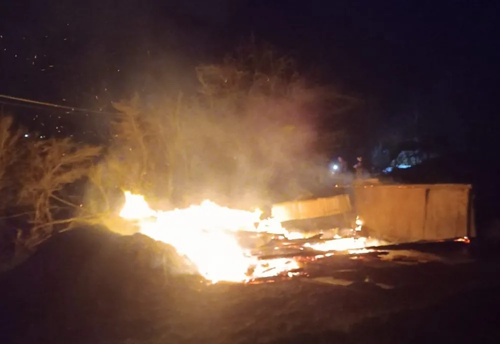 Incendiu violent la un adăpost de animale din localitatea Munteni! Mai multe animale au murit