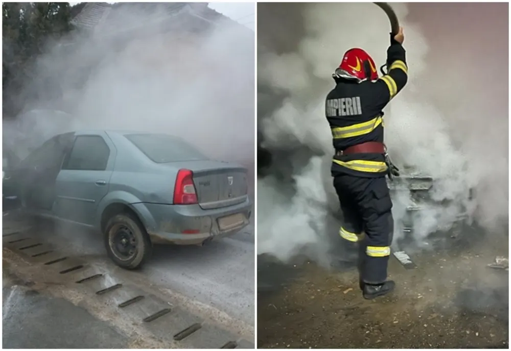 Două autoturisme, afectate de incendii, în Cheț și Tinca