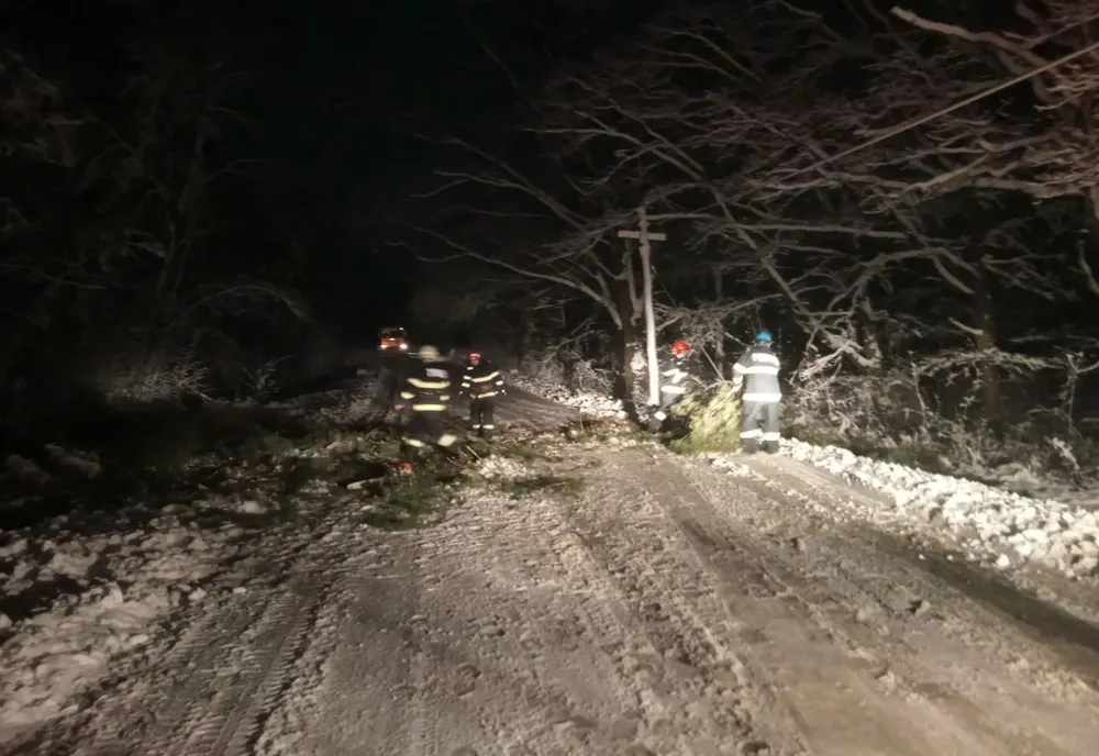 Bihor: Patru localități, fără energie electrică, în urma ninsorilor abundente! Un drum a fost blocat, iar pe alte două sunt restricții de circulație (VIDEO)