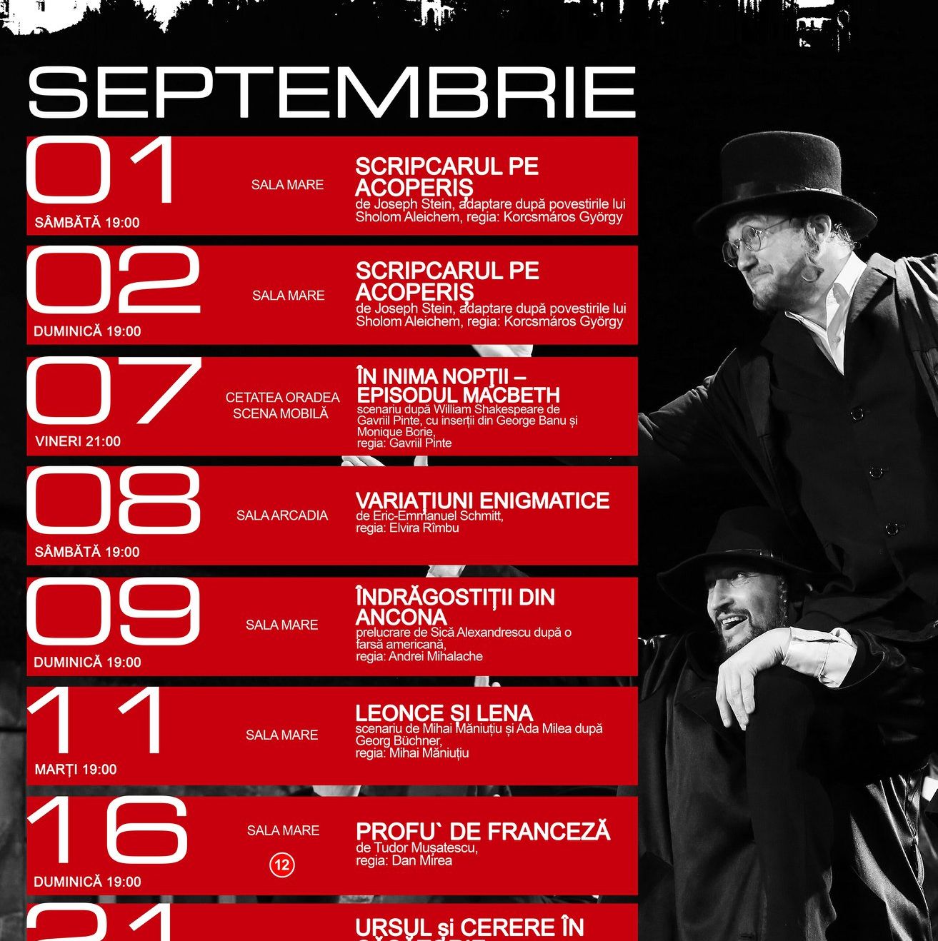 Program Teatru Regina Maria