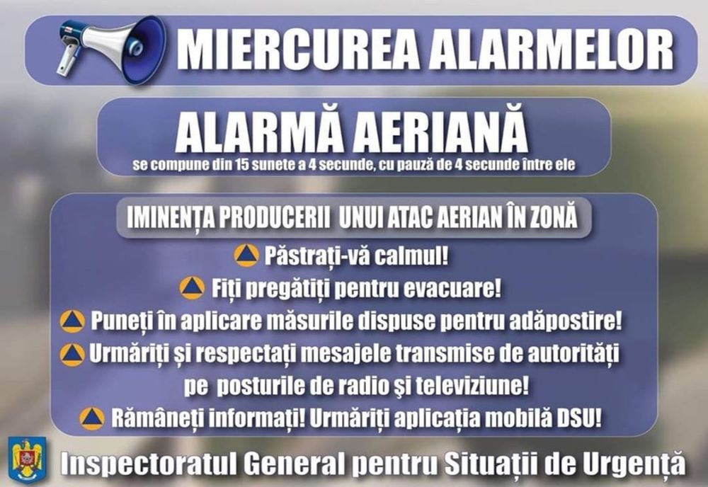 Se reiau exercițiile de alarmare publică