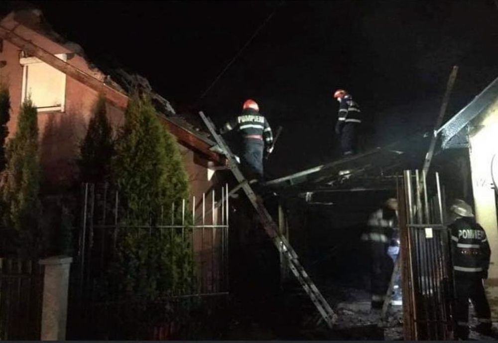 Incendiu puternic, miercuri seară în municipiul Beiuș
