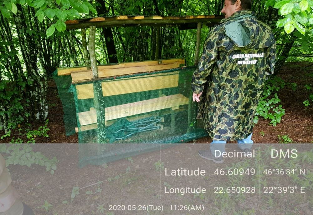 Adăpost de braconaj descoperit de Inspectorii Gărzii de Mediu Bihor