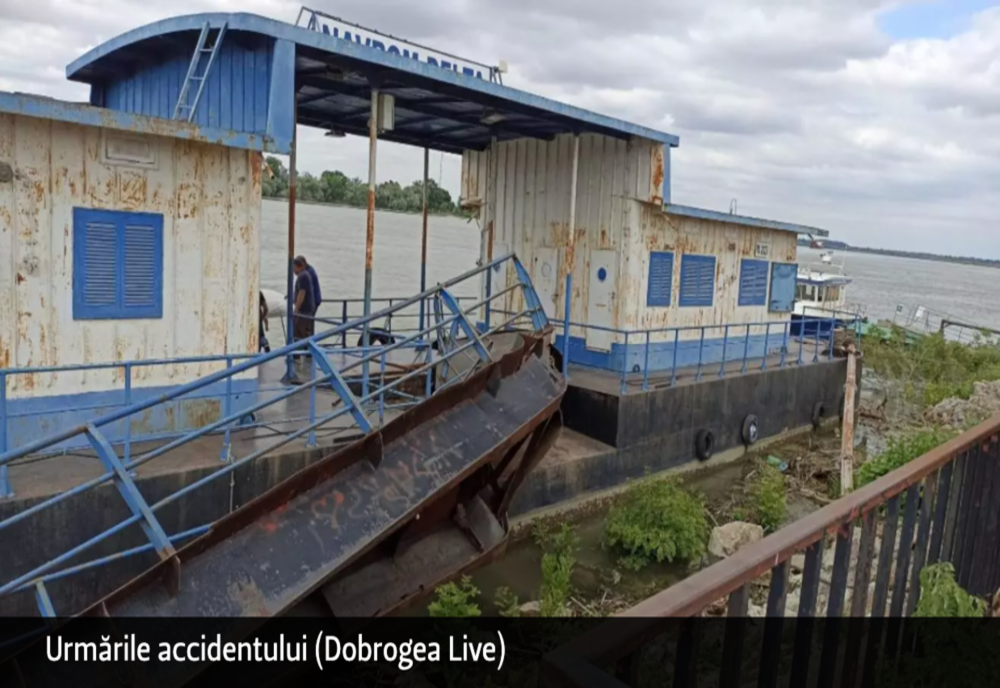 Șalupă a Gărzii de Coastă, scufundată de o barjă ucraineană, pe brațul Chilia