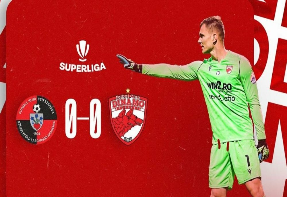 Dinamo București câștigă barajul cu Csikszereda și scapă de retrogradare | VIDEO