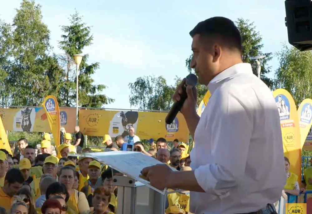 PROTEST AUR ÎN FAȚA BIROULUI ELECTORAL CENTRAL, FAŢĂ DE "HOTĂRÂREA ABUZIVĂ" DE EXCLUDERE A MEMBRILOR AUR DIN SECŢIILE DE VOT ÎN DIASPORA