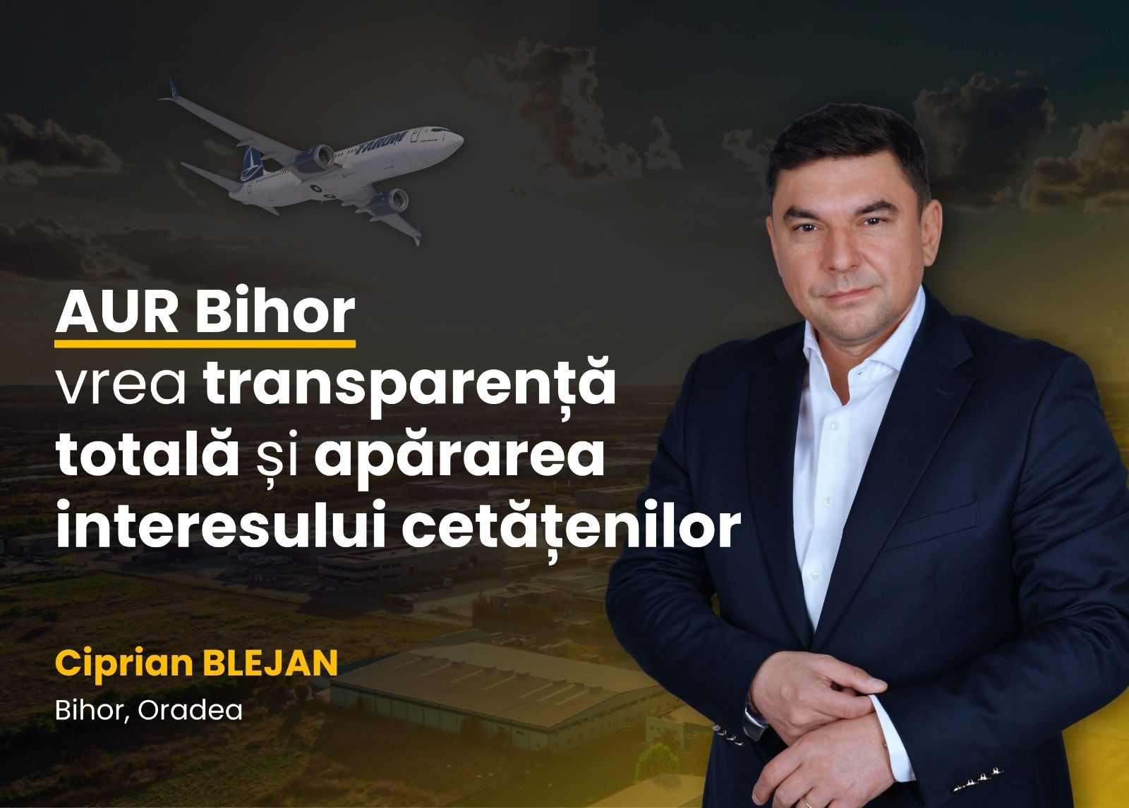 CONSILIER JUDEŢEAN CIPRIAN BLEJAN: ”AUR BIHOR VREA TRANSPARENȚĂ TOTALĂ ȘI APĂRAREA INTERESULUI CETĂȚENILOR”