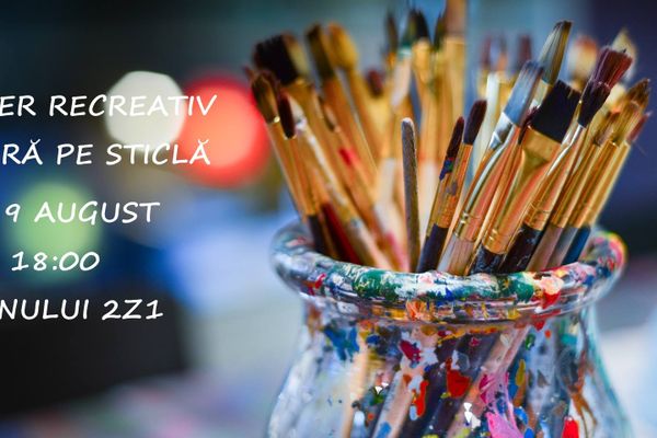 Atelier recreativ de pictură pe sticlă