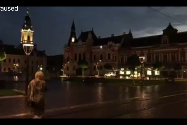 Martori oculari au filmat posibila cauză a incendiului de la sediul Episcopiei Greco-Catolice din Oradea