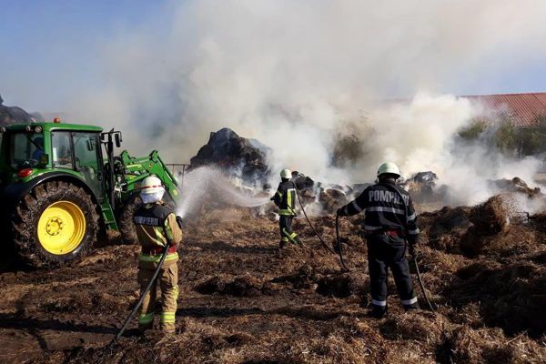 Nu mai puțin de 13 intervenții ale pompierilor într-o singură zi din cauza incendiilor de vegetație