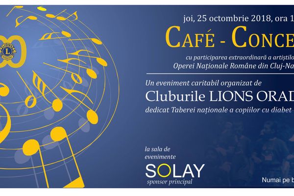 Clubul Lions organizează un cafe-concert caritabil