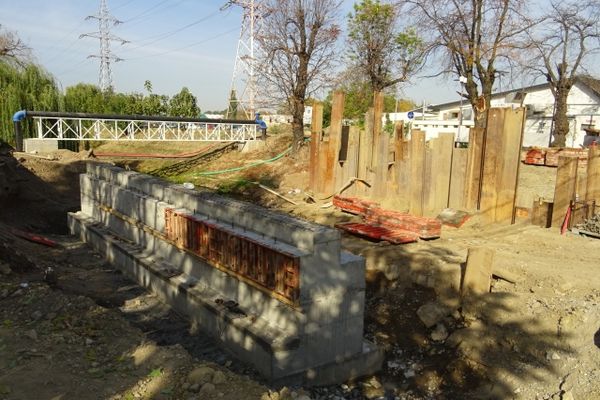 Stadiul lucrărilor la noul pod peste Peța, de lângă Universitate