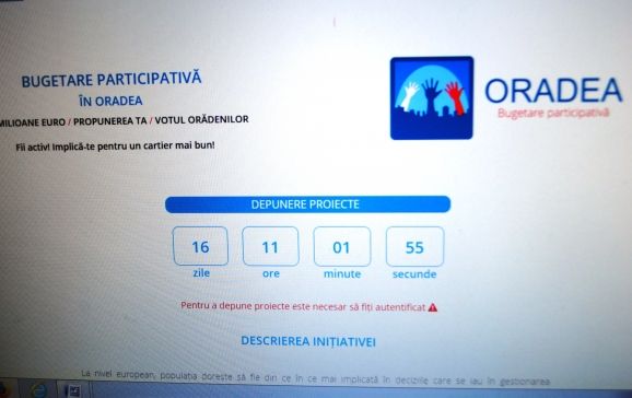 Încă 16 zile în care orădenii mai pot depune proiecte pentru bugetarea participativă