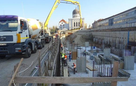 S-a reluat construcția parcării subterane de pe strada Independenței